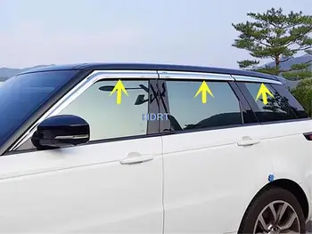 Рамка козырька бокового окна для Range Rover Sport 2013-2022 Для стайлинга автомобилей 6шт ABS Хромированные Солнцезащитные и Дождевые Дефлекторы Защитный чехол Аксессуары