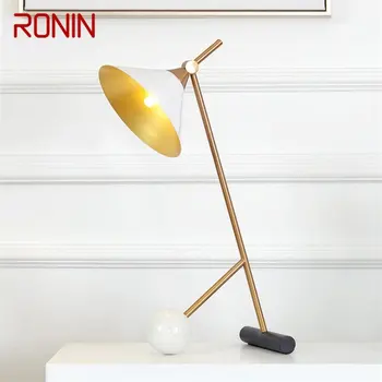Современный дизайн настольной лампы RONIN E27 для чтения, Белая настольная лампа, домашняя прикроватная Светодиодная защита для глаз, Детская спальня, кабинет, офис