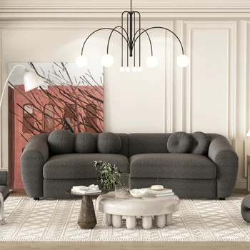 Современный серый изогнутый диван 87,7 