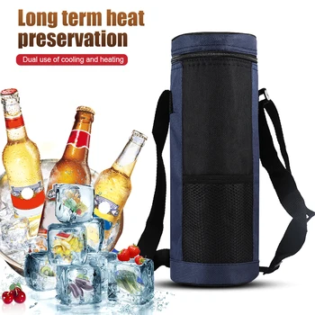 Термосумка, Переносная сумка-холодильник, бутылка вина объемом 750 мл, изолированная сумка для кемпинга, Большая изолированная сумка для пикника, Водонепроницаемая Утолщенная сумка-холодильник