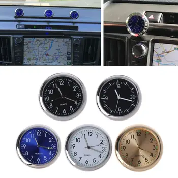 Универсальные автомобильные часы, наклеивающиеся на приборную панель электронных часов, Серебристый декор