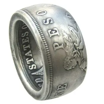 Филиппинская монета, посеребренное кольцо ручной работы, размер США 8-16