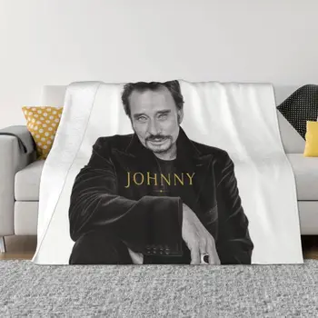 Французский рок Одеяла Johnny Hallyday Теплое Фланелевое Одеяло France Singer для домашнего дивана Офиса Путешествий 1