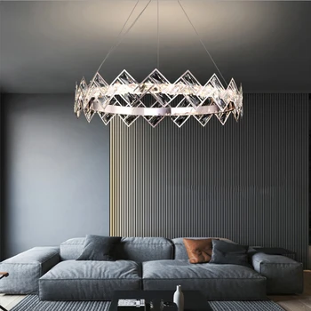 Художественная Светодиодная Люстра Подвесной светильник Потолочный светильник Nordic Modern K9 Crystal Home Украшение гостиной Подвесной светильник для спальни