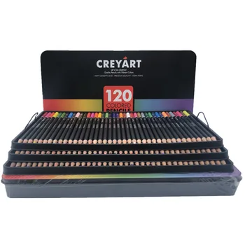 Цветные карандаши в металлической коробке 120 цветных карандашей для взрослых художников, уникальный специальный карандаш для масляного рисования, рождественский подарок на день рождения